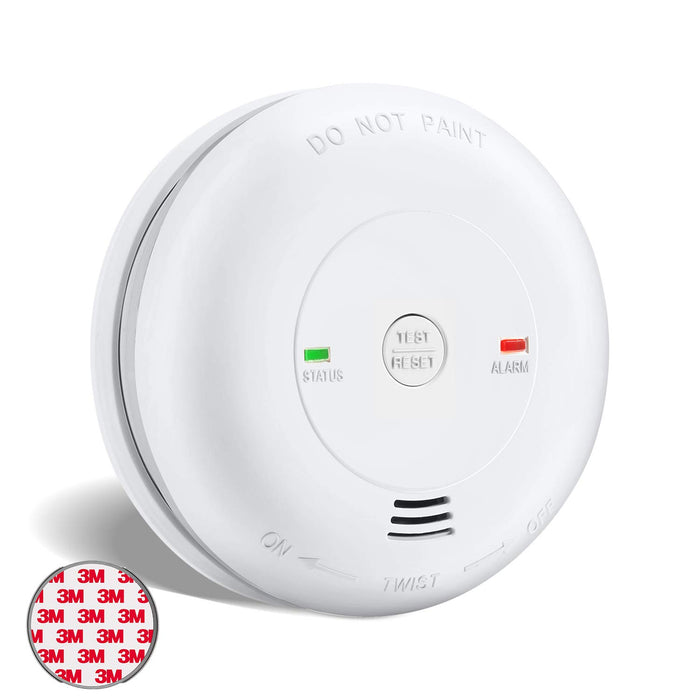 SITERLINK Smoke Detectors Battery Operated, Smoke Alarm with Test-Silence  Button, Photoelectric Sensor Fire Alarms Smoke Detectors with LED Lights,  UL