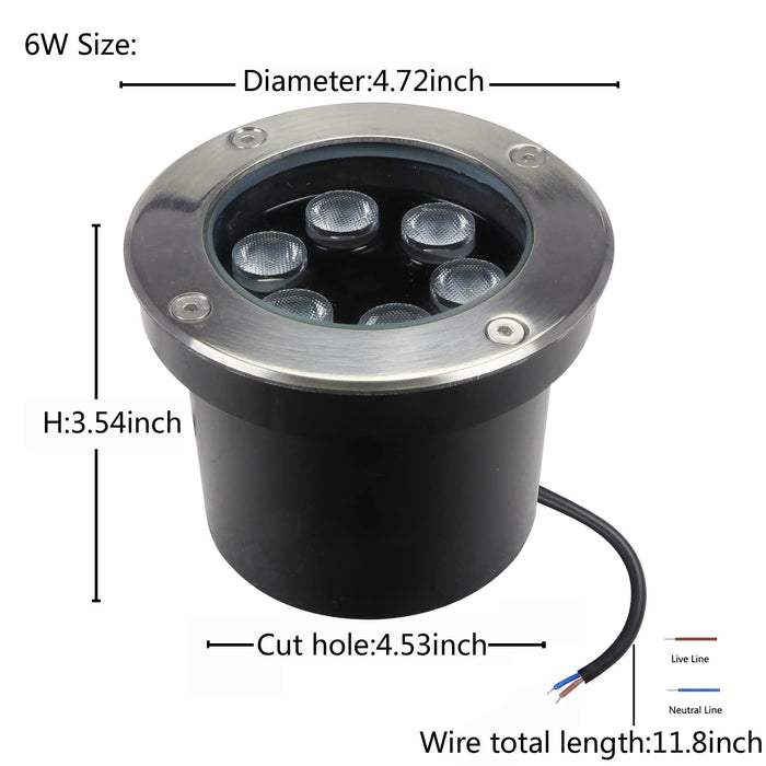 GXSTHY Well Light Landscape LED in Ground 6W,Low Voltage 12-24V AC/DC —  CHIMIYA