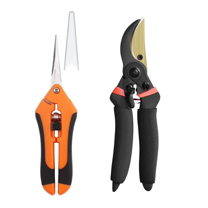 2 Pack Garden Pruning Shears, Stainless Steel Garden Scissors Blades Handheld  Pruners Set, Tree Hand Clippers Pruner for Gardening 