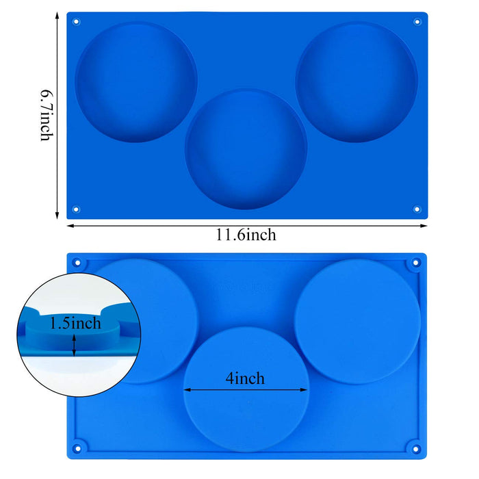 6 Holes Half Round Shape Silicone Mold， For Chocolate, Cake