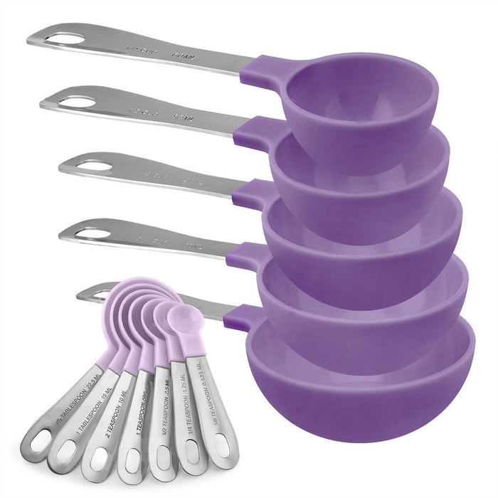 COOK WITH COLOR 12 PC Measuring Cups Set and Measuring Spoon Set, Stai —  CHIMIYA