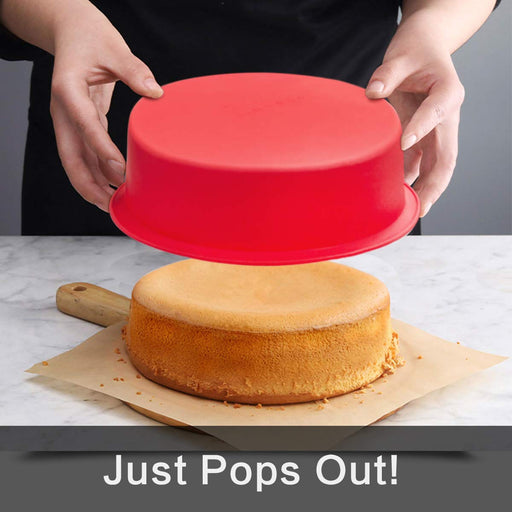 9-Inch Round Cake Pan with Silicone Grips