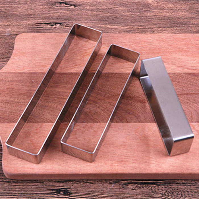 Rectangular Cake Molds,Stainless Steel Cake Mousse Ring Rectangle Cookie Cutter Mousse Cake Cutter Ring Mold for Home Kitchen