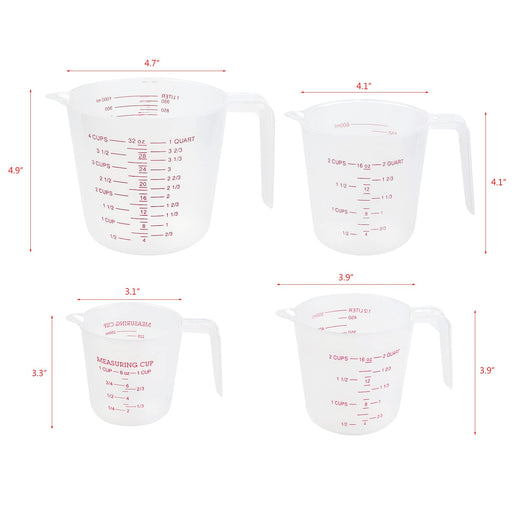 2PC 1.3 Gallon Measuring Pitcher, 175 Oz Plastic Measuring Cup with Lid,  Mixing Pitcher for Pool, Chemical, Oil, Fluid, Kitchen (2)