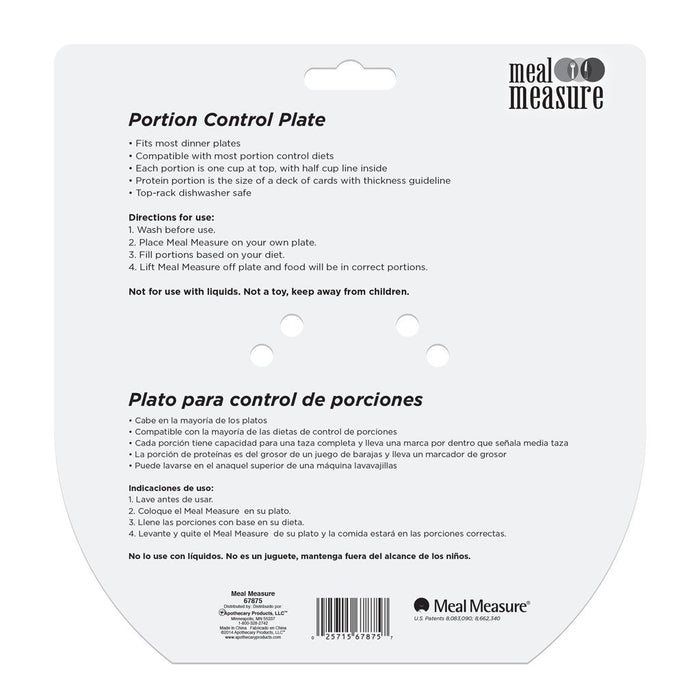 Portion Control Plate, Weight Loss for Adults, Meal Measure Food