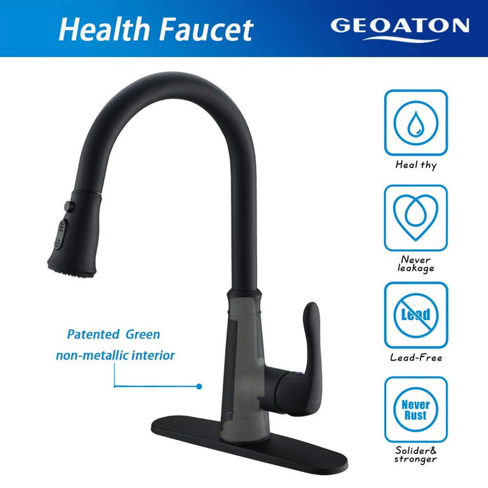 Touchless Kitchen Faucet with PullDown Sprayer,20 Single Kitchen Sink  Faucets Black Pull Out Sprayer,High Arc Pulldown Single Handle for Motion  Sensor 3 Hole Deck Mount (MJ-Brushed Nickel) 