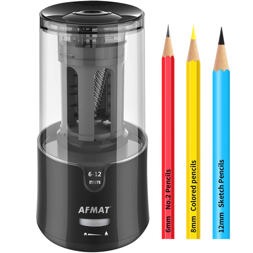 AFMAT Electric Pencil Sharpener Heavy Duty, Classroom Pencil Sharpener for  6.5-8mm No.2/Colored Pencils, UL Listed Professional Pencil Sharpener  w/Stronger Helical Blade, Best School Pencil Sharpener 