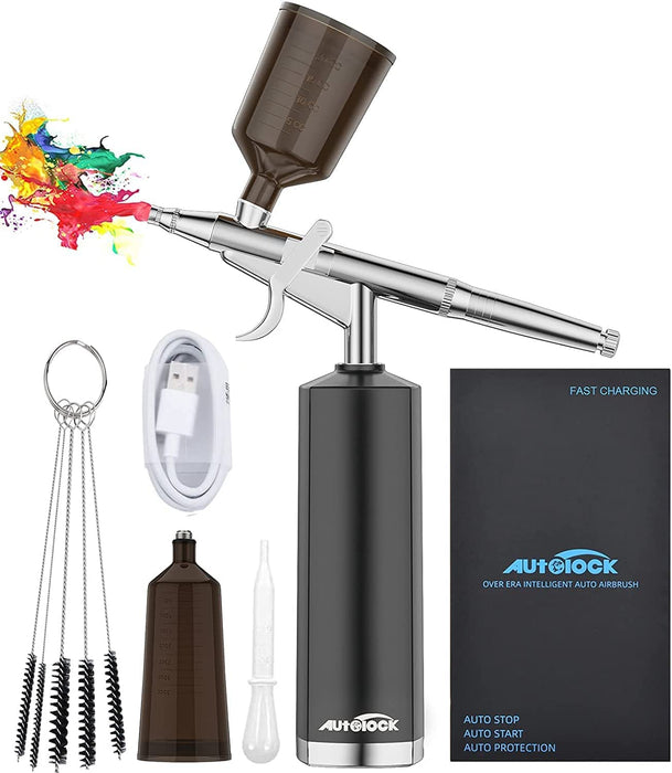 AirBrush Kit With Air Compressor 32PSI Airbrush kit Rechargeable Auto  Handheld Cordless Airbrush Set Wireless, Barber Air Brush kit, Nail Art,  Cake