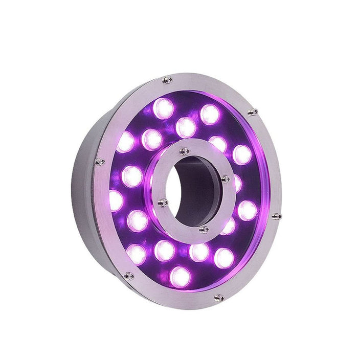 LED Ring Fountain Light Colorful Color Changing Light - RGB Beam Spot Ligh, Stainless Steel Material Pond Landscape Lights, IP68 Waterproof Stainless Steel Submersible Lights ( Color : White , Size :
