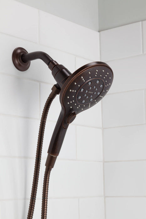Moen Engage Magnetix Oil Rubbed Bronze Six-Function 5.5-Inch Handheld Showerhead with Magnetic Docking System, 3662EPORB