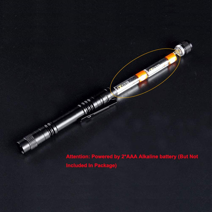 Honoson 6 Pieces LED Pen Light Flashlight Small Mini Flashlight Pocket  Light Penlight with Clip Compact Torch for Inspection Work and Repair 
