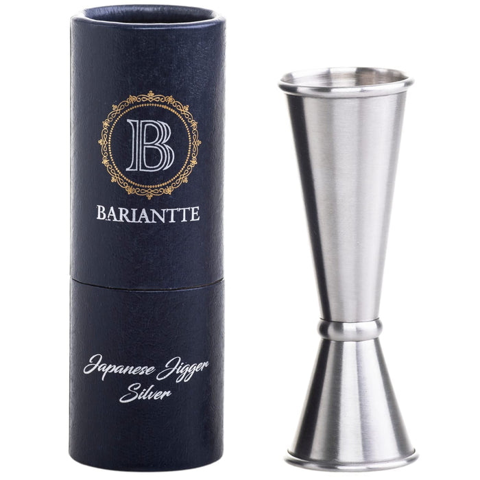 BARIANTTE Silver Double Jigger for Bartending, Cocktail Jigger 2