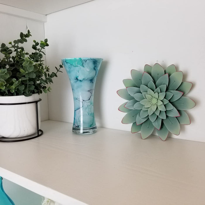 Brightest Place Green Succulent Metal Wall Hanging Decor 7.5 inch Flower 2 Pack Microfiber Dusting Cloth