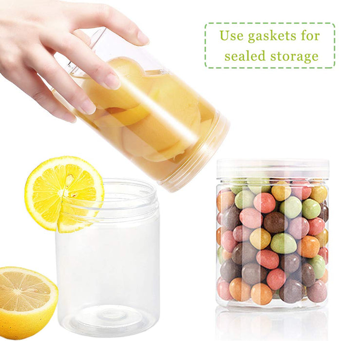 Healthy Packers 6 oz Plastic Jars with Lids (12 pack) - Clear Empty  Containers for Body Lotions, Creams, Butters - Great for Storage and  Organization