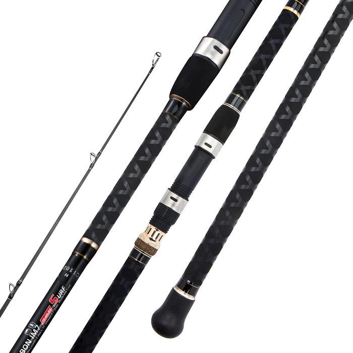 Berrypro Surf Spinning & Casting Fishing Rod Carbon Fiber Travel Fishing Rod (9-Feet & 10-Feet & 12-Feet & 13.3-Feet)