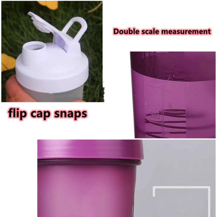 Water Drink Bottle Measurements Measure Mix Smoothies Shaker