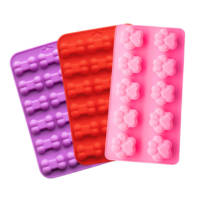AITINIA Silicone Molds, Cute Paw and Bone Dog Treat Molds Non-stick Natural  Food