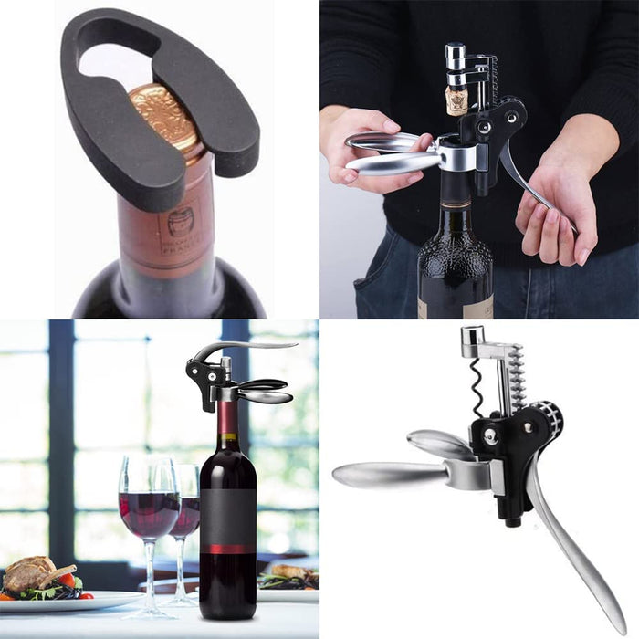 Wine Bottle Opener, Rabbit Corkscrew Design, Zinc Alloy Material, Premium Bar & Wine Accessories for any size of bottle and cork