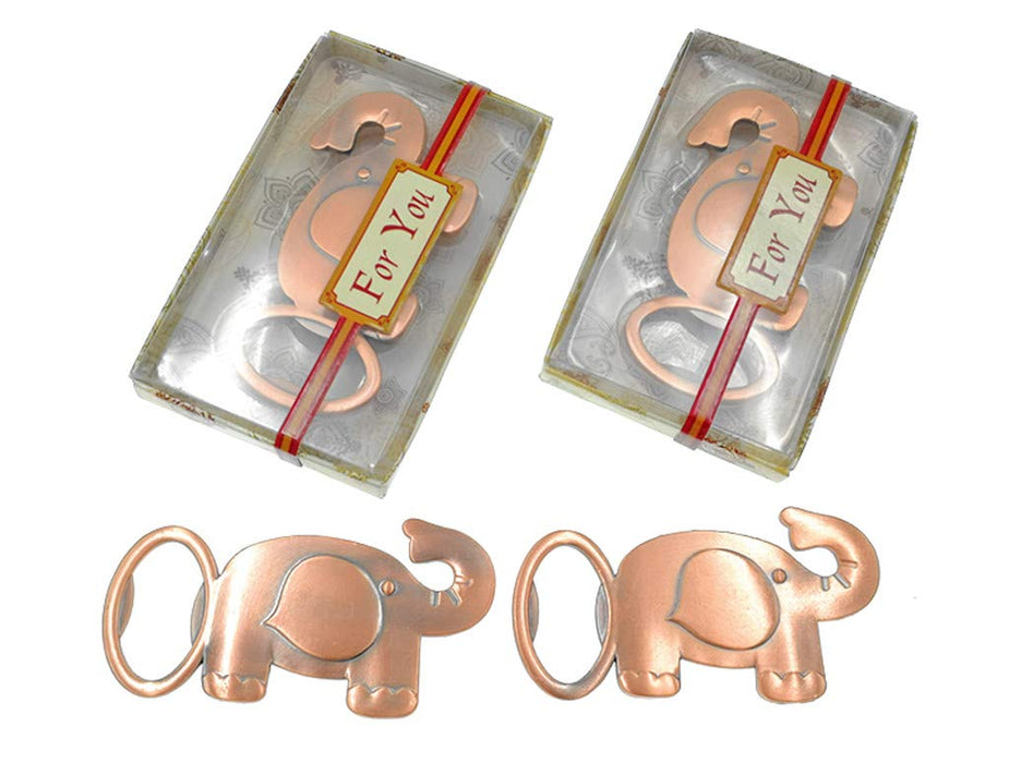 12pcs Elephant Bottle Opener for Wedding Party Favor Souvenir (Copper Tone)