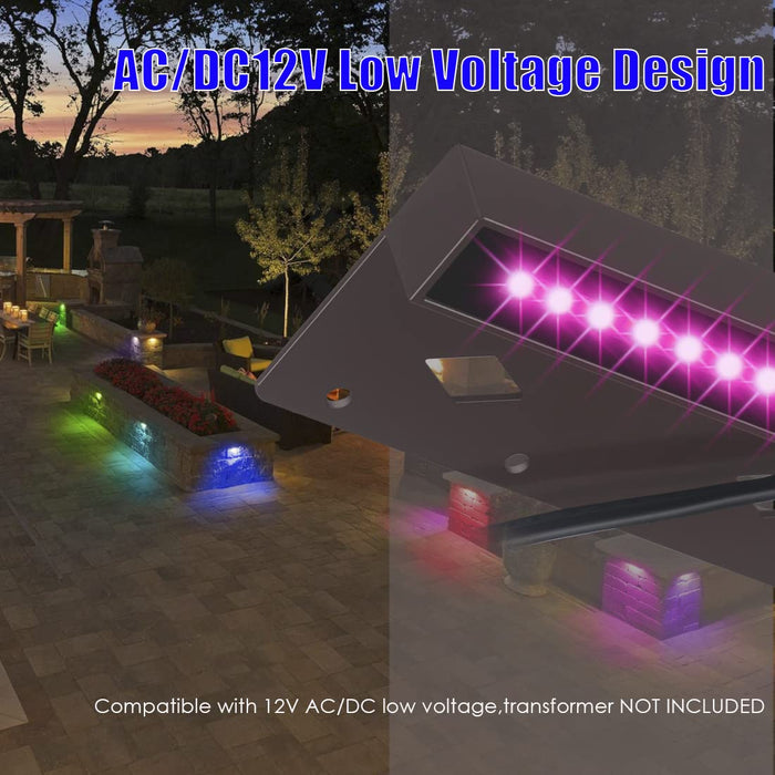 Pack) 4W RGBCW LED Hardscape Lighting, Inch AC/DC 12V Low Voltage —  CHIMIYA