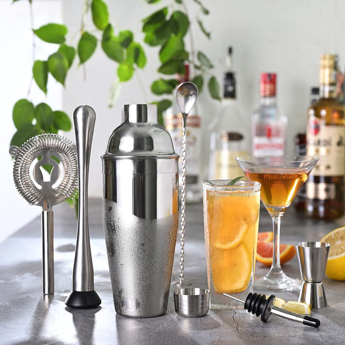ETENS Cocktail Shaker Set Stainless Steel & Bar Set, Bartenders Kit Mixology Drink Mixer, Bartenders Tools s: Martini Shaker 24oz