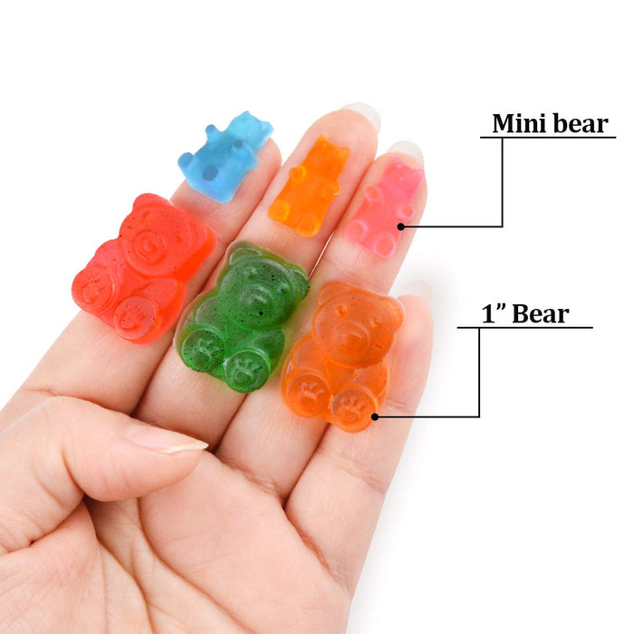 Gummy Bear Molds Candy Molds - Large Gummy Molds 1 Inch Bear Chocolate Molds Silicone 4 Pack LFGB Pinch Test Approved Best Food Grade Silicone Molds