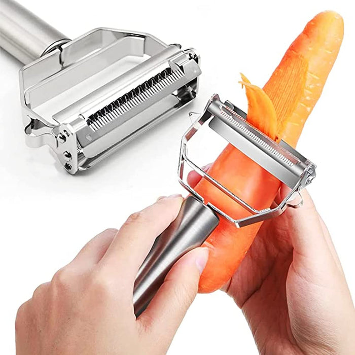 Potato Peeler Double Sided Blade Vegetable Peeler Stainless Steel Julienne  Slicer for Apple Fruit Carrots