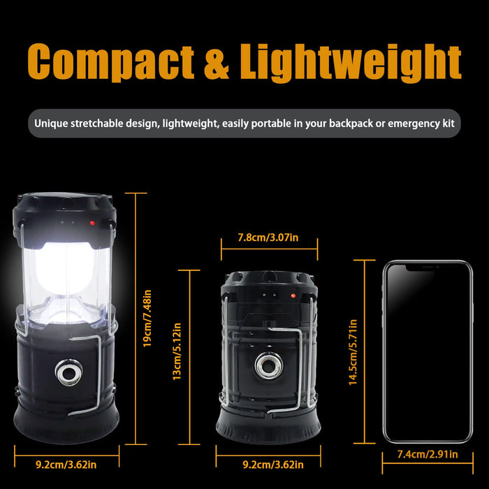 Solar LED Camping Lantern, BaishenglinMotor Solar DC Rechargeable