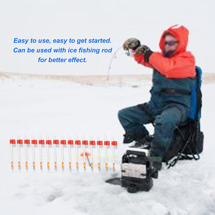 Alomejor 15pcs Ice Fishing Rod Top Tip Mini Winter Fishing Pole Extension Rods Fishing Tackle Tip