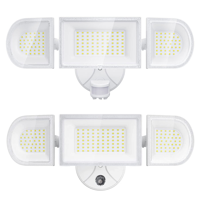 iMaihom Pack 100W Motion Sensor LED Security Light, 9000LM Super Bright White Flood Lights Outdoor, 6500K Exterior Floodlight, IP65 Waterproof Hea - 3