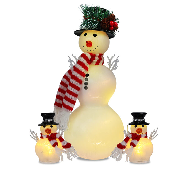 Winter Decorations for Home, YEAHOME 3 Pcs Prelit Snowman Decor
