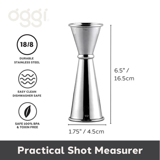 OGGI, Japanese Double, Shot Measure Jigger — CHIMIYA