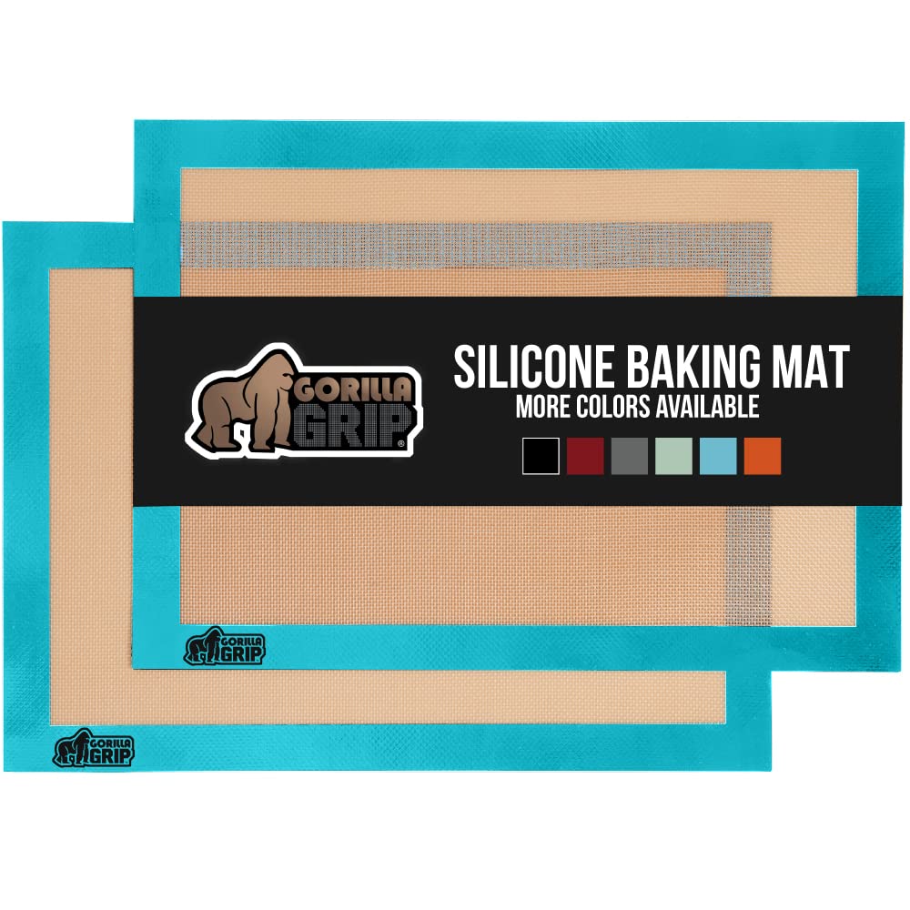 Gorilla Grip Non Stick Silicone Baking Mat Sheet, 2 Pack, Reusable