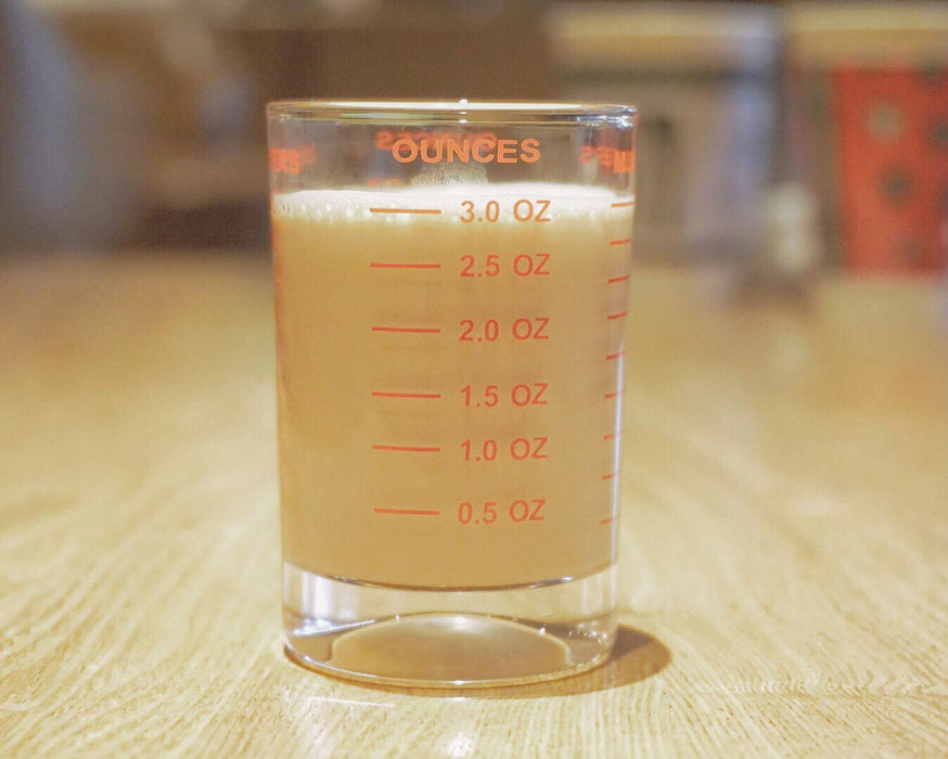 BCnmviku Measuring Cup Shot Glass 4 Ounce/120ML Liquid Heavy High Espresso  Glass Cup Black Line (1, Red)