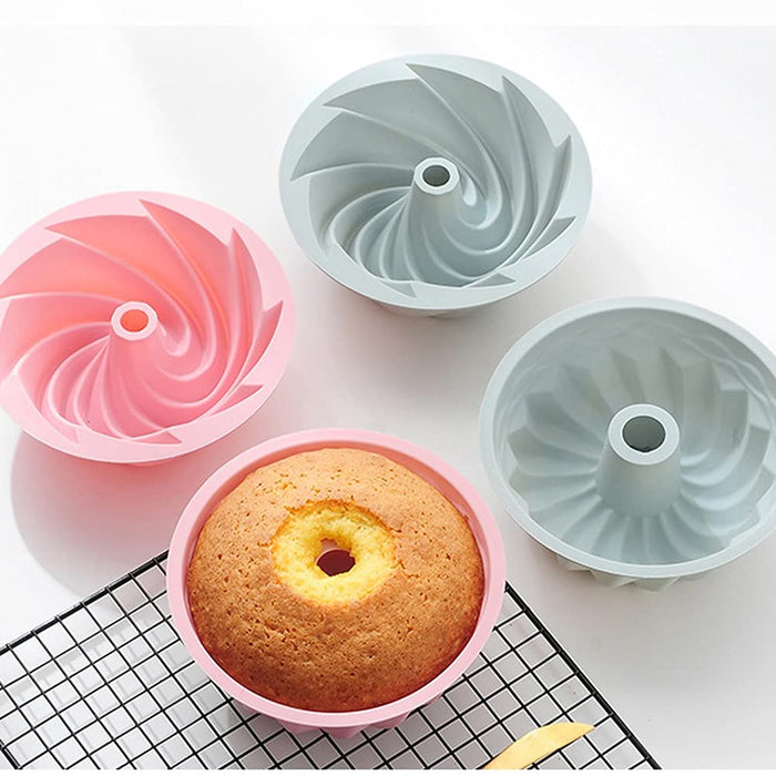 Silicone Bundt Cake Pan - 8-10Inch Round Fluted Tube Cake Baking Molds —  CHIMIYA