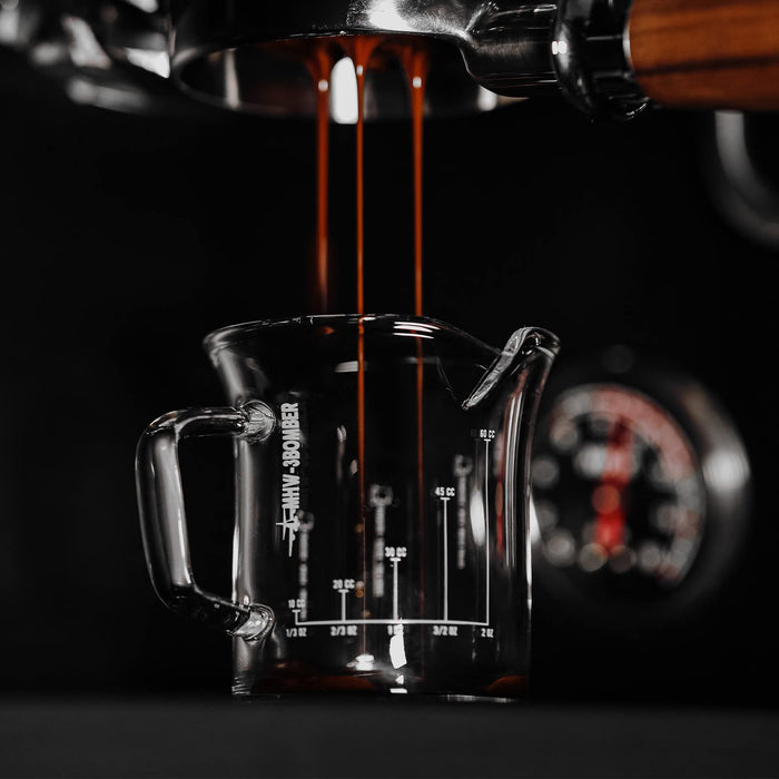 MHW-3BOMBER Double Espresso Shot Glass 2oz Double Spouts