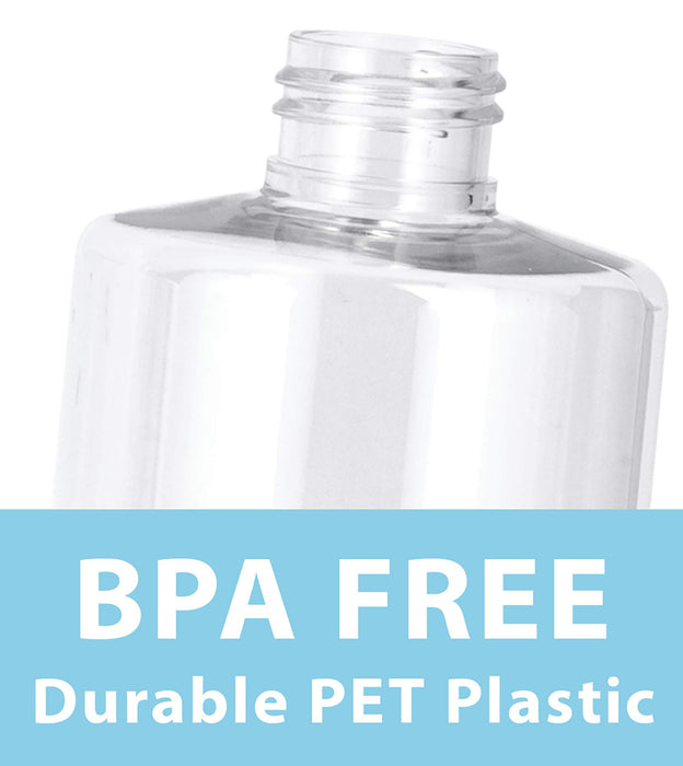 8oz Empty Plastic Bottles with Disc Top Flip Cap (6 pack) BPA-Free