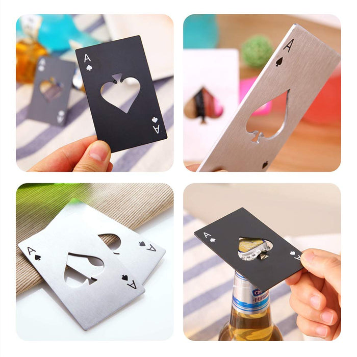 Airoads Ace Of Spades Bottle Opener Credit Card Size Pocker Cap Opener Portable Stainless Steel Can Opener
