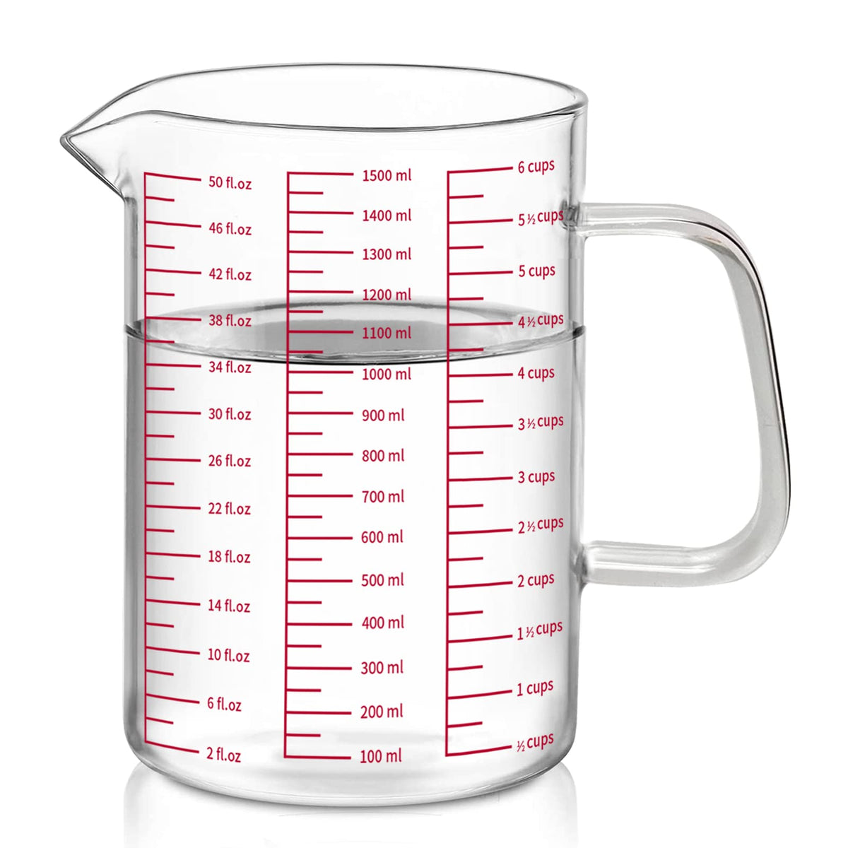 NutriChef 3 Pieces Measuring Cups - BPA-Free Premium Heat