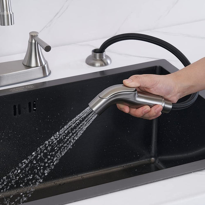 Kitchen Faucet With Sprayer Brushed