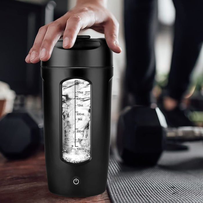 Electric Protein Shaker Bottle, USB Rechargeable