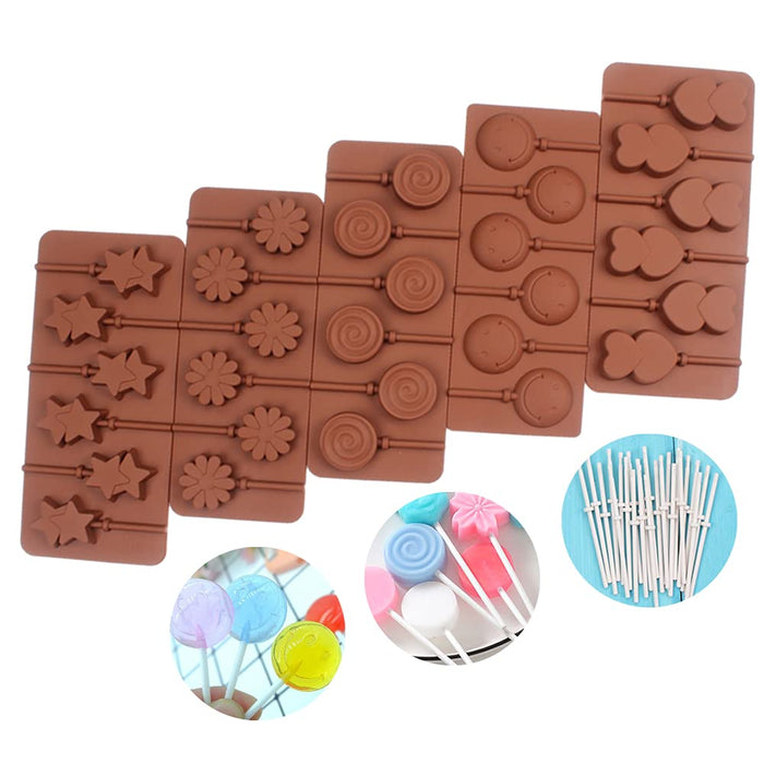 BAKER DEPOT 6 Holes Heart Shaped Silicone Mold For Chocolate Cake Jelly  Pudding Handmade Soap Mould Candy Making Set of 2