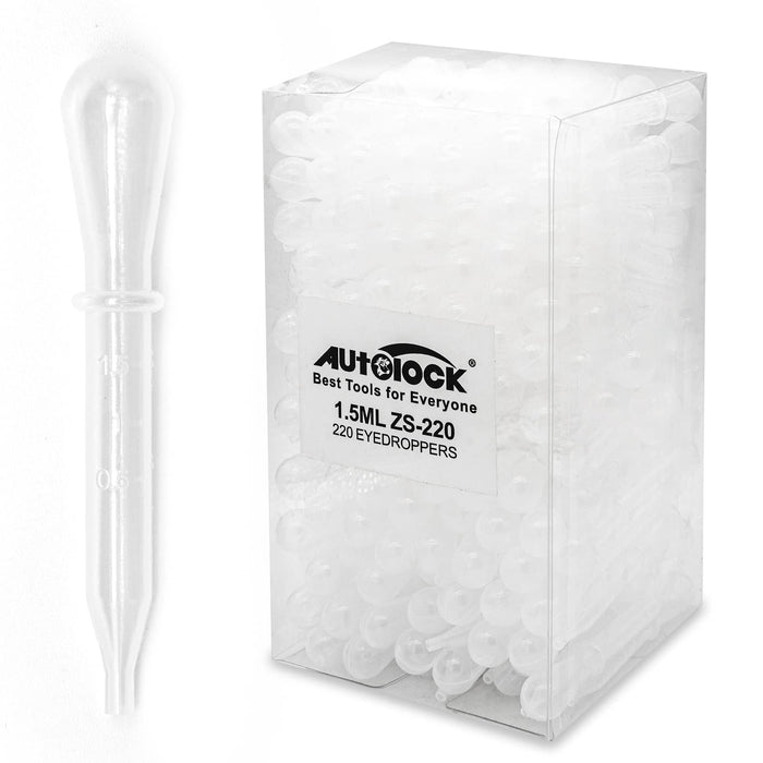 Autolock Airbrush Brand 220 Pipette Eyedroppers for Liquid