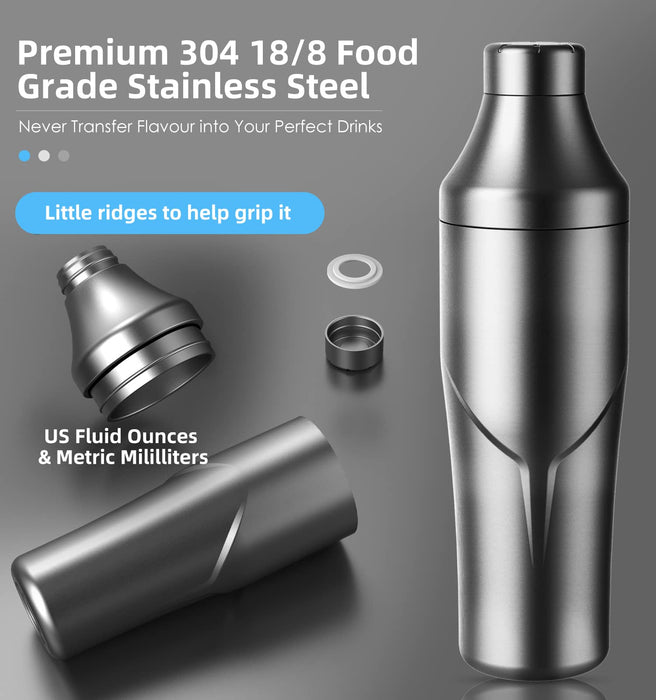 24Oz Vacuum Insulated Hybrid Cocktail Shaker - Premium 18/8