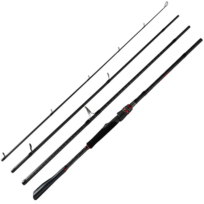 BUDEFO Travel Portable Baitcasting Fishing Rods Spinning and Casting Rod 24 Ton Carbon 6ft-11ft 3Pc and 4Pc Fishing Pole