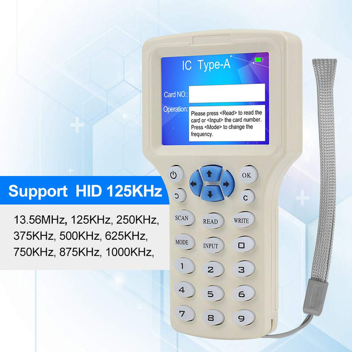  TO BE SECOND JASAG RFID Reader Writer Duplicator, NFC Reader,  125KHz 13.56MHz RFID Smart Card Copier, Encrypted Card Decoder, with Free  Software and USB, for Access Control Home Security, off-white 