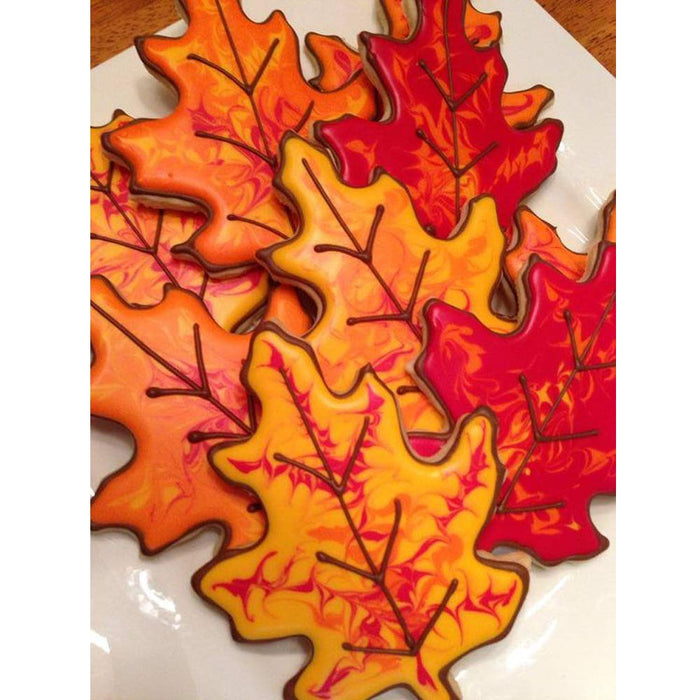 KAISHANE Autumn Leaves Cookie Cutter Set 6 Pieces Thanksgiving Cookie Fondant Biscuit Pastry Cutters Stainless Steel Maple Leaf