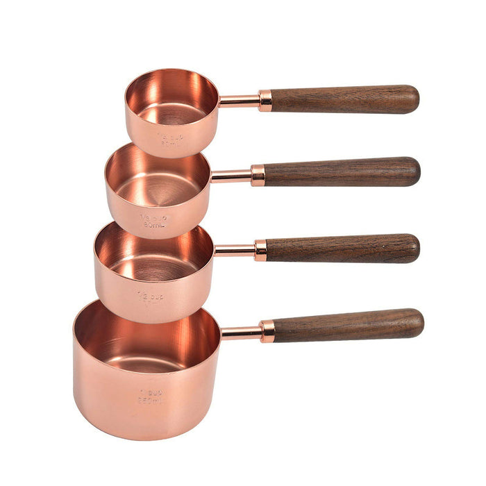 4pcs/set Stainless Steel Liquid/Dry Measuring Cups Set Metal