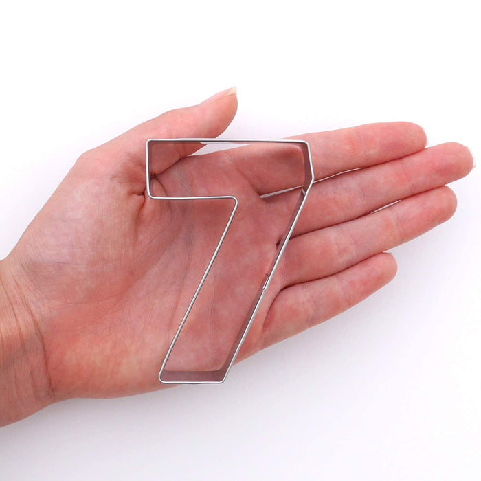 Number (7), Sweet Cookie Crumbs Cookie Cutter, Stainless Steel, Dishwasher Safe