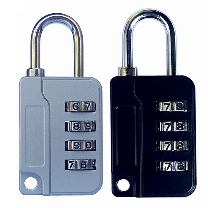 Locker Lock, 4 Digit Combination Lock for Locker, Re-settable Combo Lock for Gym, School and Employee (Sliver)